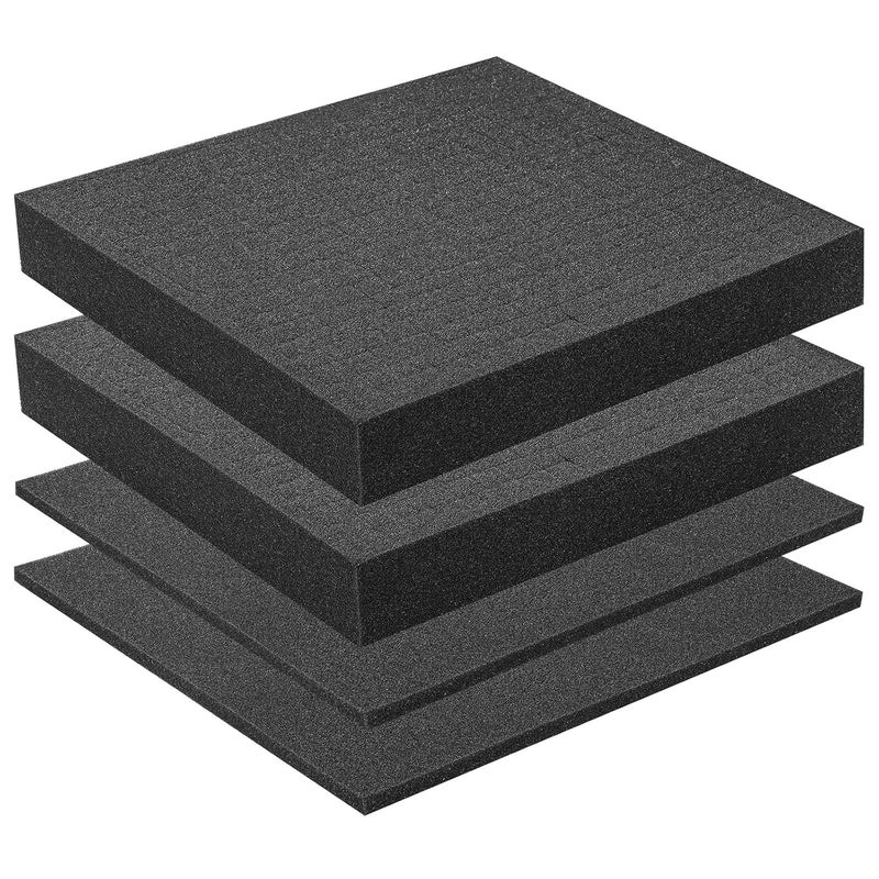 weyleity 4 Pack Polyurethane Foam Sheet 12 x 12 x 2 Inch + 12 x 12 x 0.4 Inch | 2 Sizes of Pre Cut Foam Sheets Pick Apart Inserts for Board Game Boxes, Storage Drawers, Toolbox - Image 1